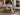 Person using a foam roller on a patio